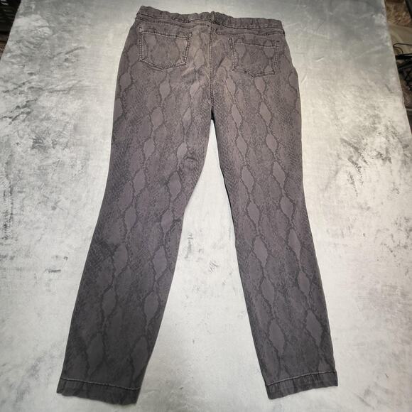 NYDJ Denim Jeans Womens 18 Gray Ami Skinny Snake Print Lift Tuck Stretch Pants - Picture 10 of 11